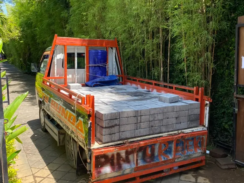 Angkut material bata & bangunan pakai pick up